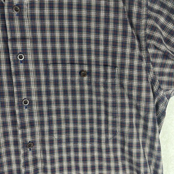Vintage Burberrys of London Shirt Mens Large Brown Plaid Button Up USA Made - Picture 4 of 6